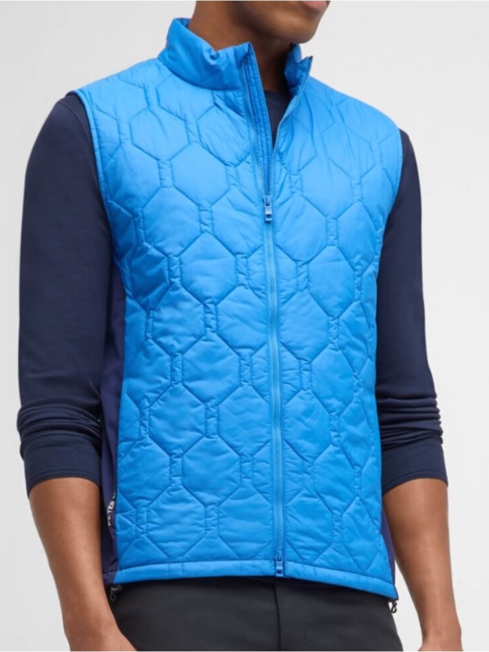PETER MILLAR Men's Crown Sport Blitz Gilet Puffer Vest Blue Size Large